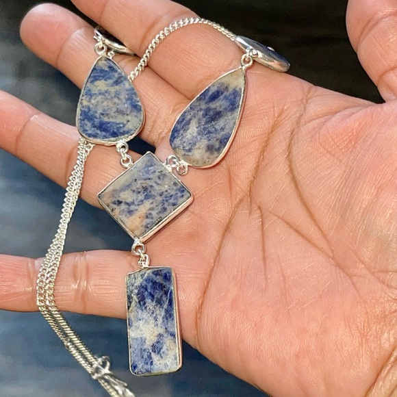 Navy Sodalite Necklace - Picture 3 of 12
